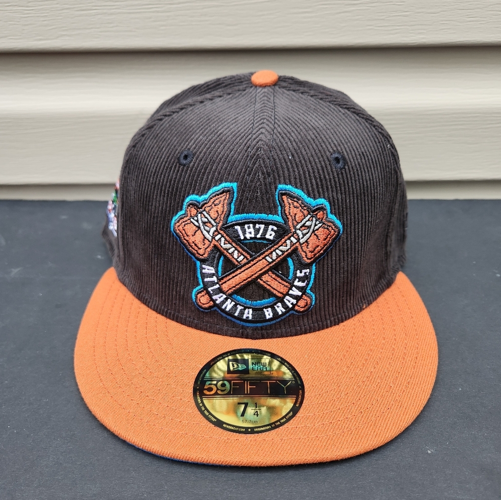 Black Corduroy Atlanta Braves Rust Visor Cardinal Blue Bottom 2017 Inaugural Sea